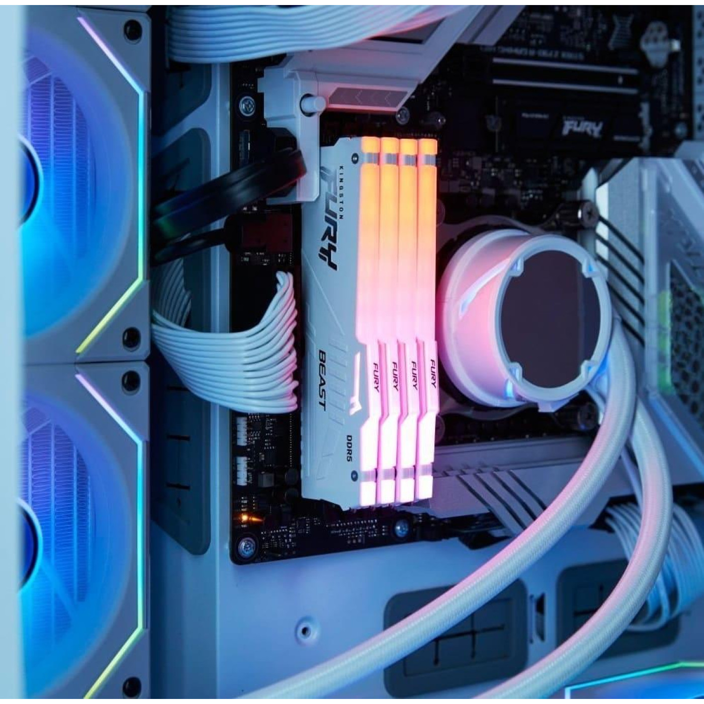 Модуль пам'яті Kingston Fury DDR5 32GB (2x16) 5200MHz Beast White RGB XMP (KF552C40BWAK2-32)