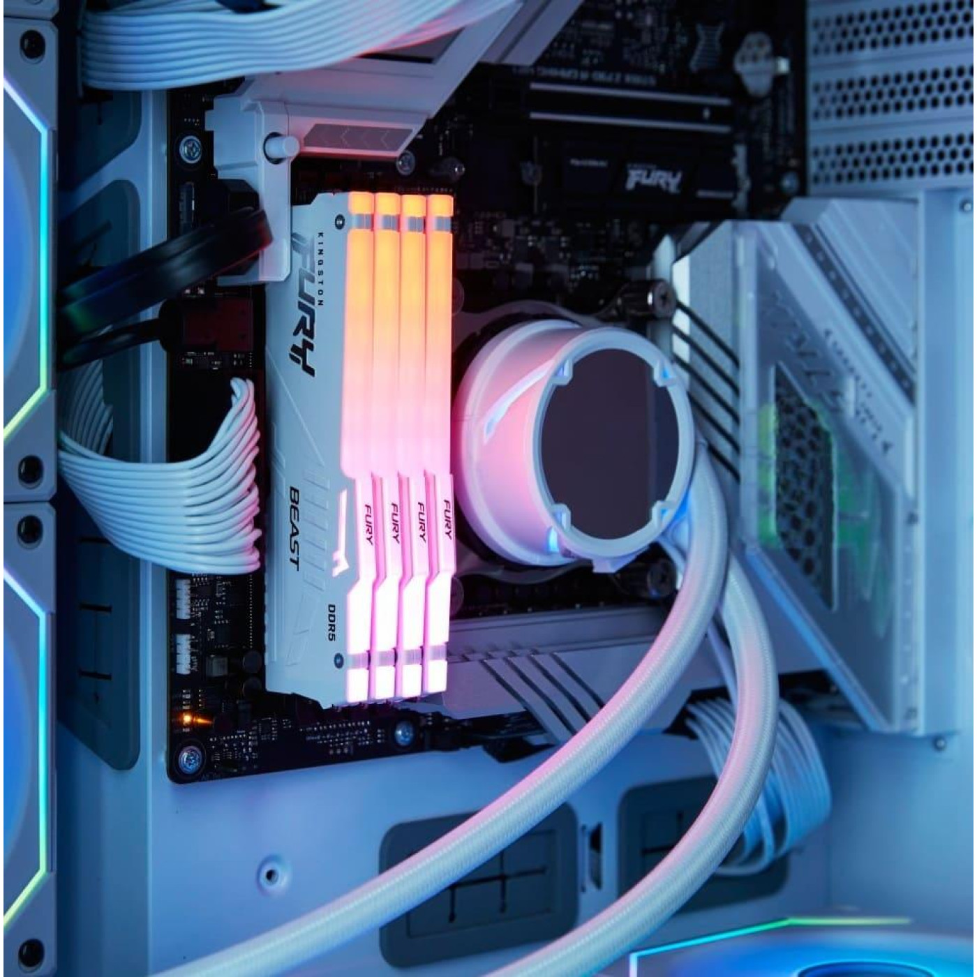 Модуль пам'яті Kingston Fury DDR5 64GB (2x32) 5600MHz Beast White RGB XMP (KF556C40BWAK2-64)