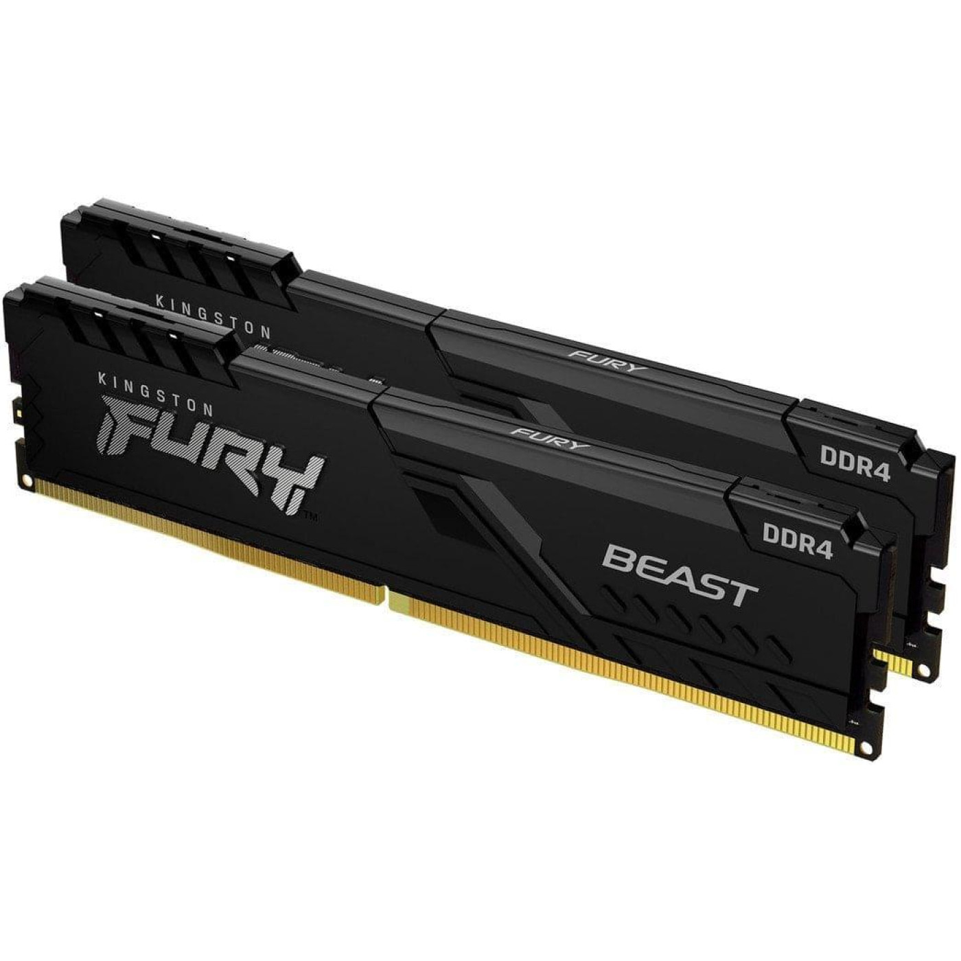 Модуль памяти Kingston Fury DDR4 16Gb (2x8) Beast 2666 MHz Black (KF426C16BBK2/16) Б/у