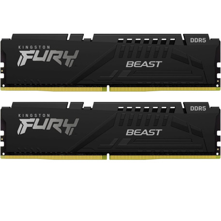 Модуль памяти Kingston Fury DDR5 32Gb (2x16) Beast 6000Mhz EXPO/XMP 3.0 Black (KF560C36BBE2K2-32)