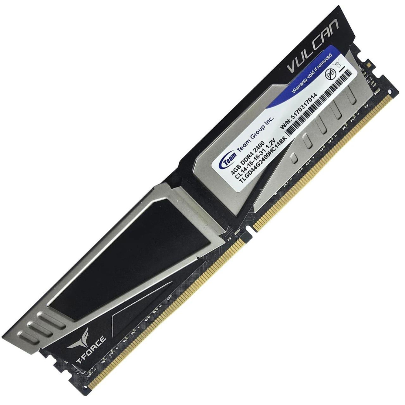 Модуль пам'яті TeamGroup DDR4 4GbT-Force Vulcan Black 2400 MHz (TLGD44G2400HC14BK) Б/в