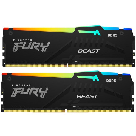 Модуль пам'яті Kingston Fury DDR5 32GB (2x16) 6000Mhz Beast Black RGB EXPO/ХMP 3.0 (KF560C36BBE2AK2-32)
