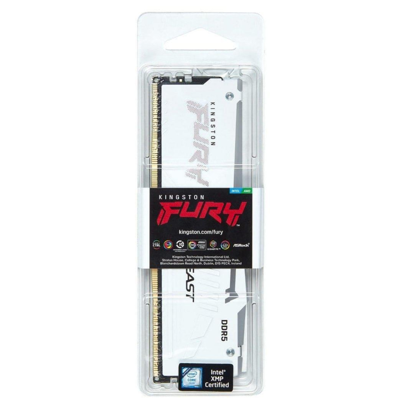 Модуль памяти Kingston Fury DDR5 32GB 5200MHz Beast White RGB XMP (KF552C40BWA-32)