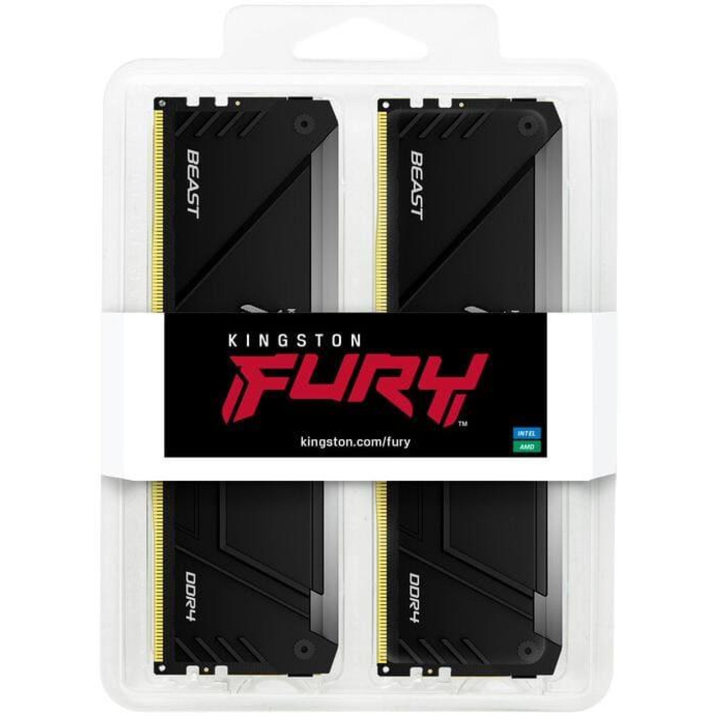 Модуль пам'яті Kingston Fury DDR4 64GB (2x32) Kingston 3600MHz FURY Beast RGB (KF436C18BB2AK2/64)