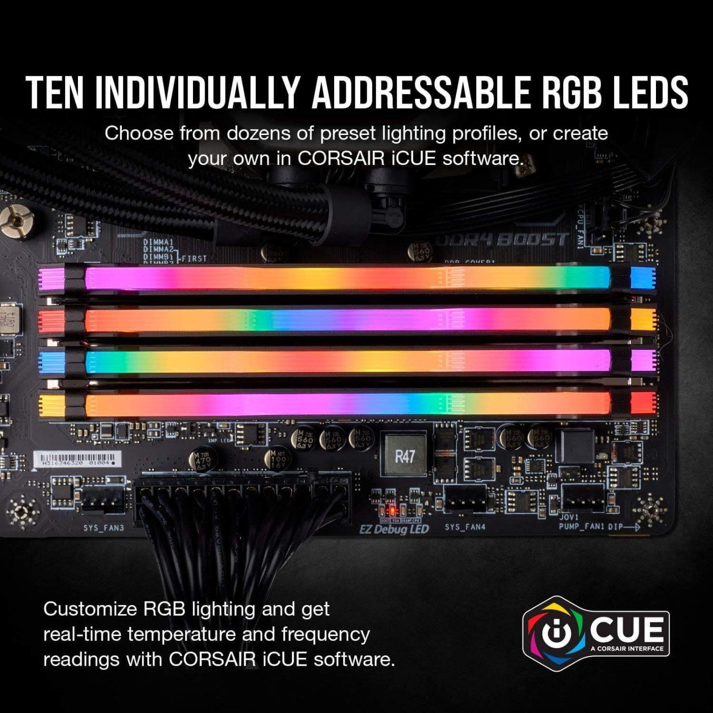 Модуль пам'яті Corsair DDR4 16Gb (2x8) Vengeance RGB Pro Black 3200 MHz (CMW16GX4M2E3200C16)