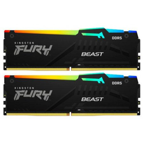 Модуль пам'яті Kingston Fury DDR5 64Gb (2x32) Beast RGB 5600 Mhz (KF556C40BBAK2-64)