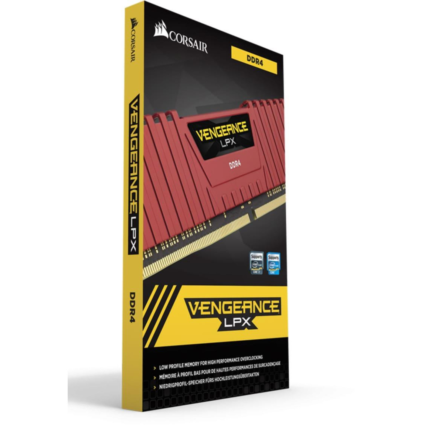 Модуль памяти Corsair DDR4, 2666MHz 32GB 2x16GB DIMM, Unbuffered, 16-18-18-35, XMP 2.0, Vengeance LPX red (CMK32GX4M2A2666C16R)