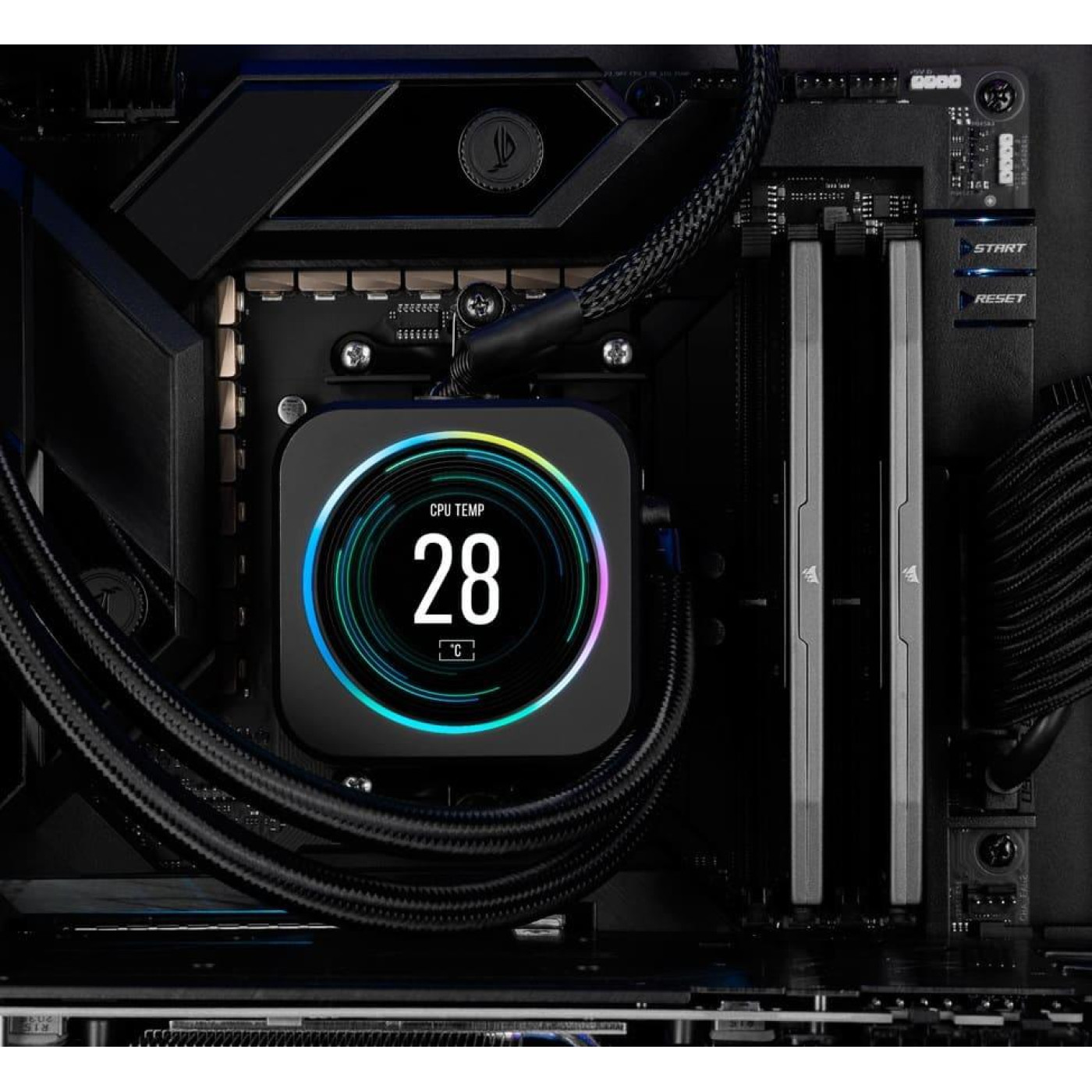 Модуль памяти Corsair DDR5 32GB (2x16GB) 5600Mhz VENGEANCE AMD EXPO Black (CMK32GX5M2B5600Z36)