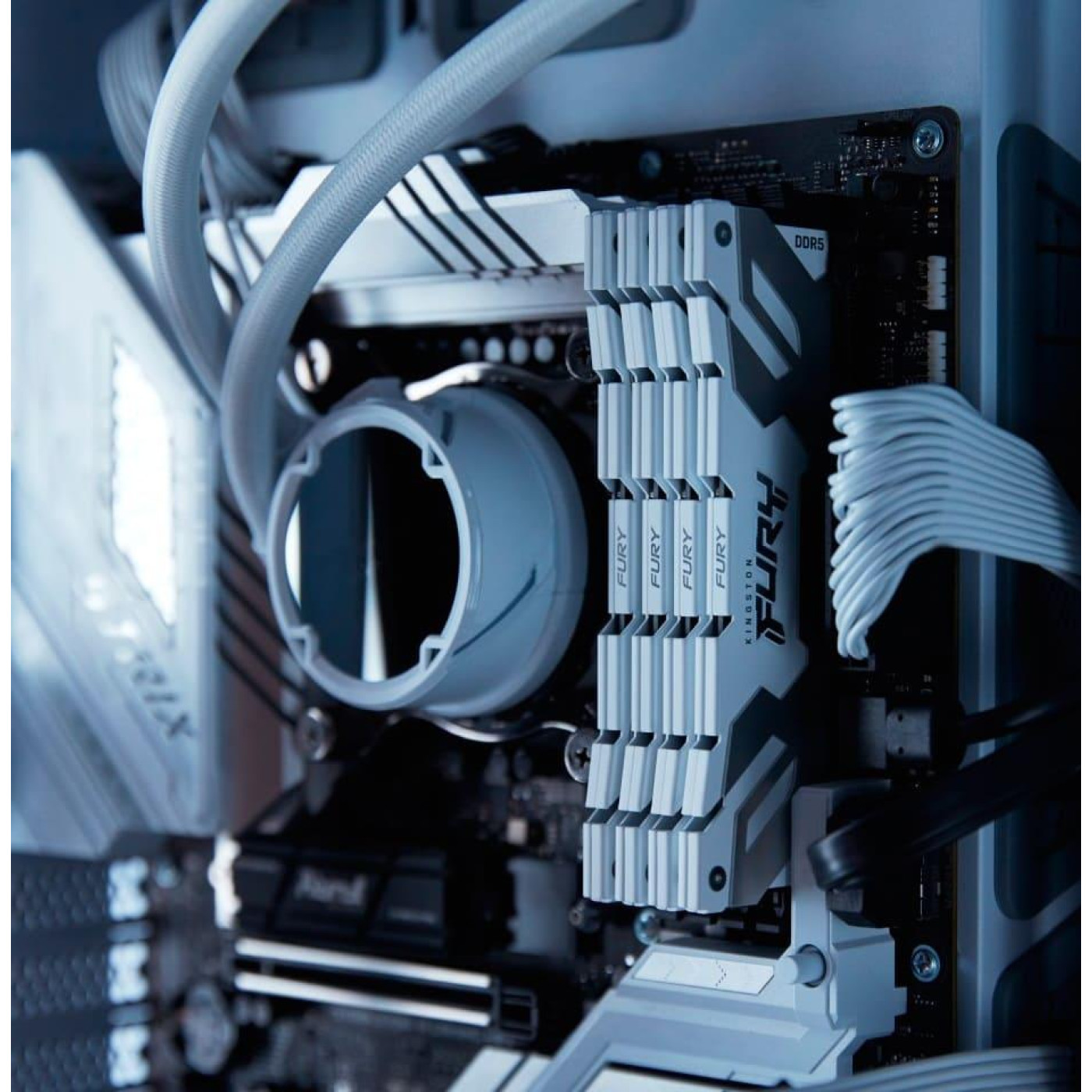 Модуль пам'яті Kingston Fury DDR5 32GB (2x16) 7600MHz Renegade White XMP (KF576C38RWK2-32)