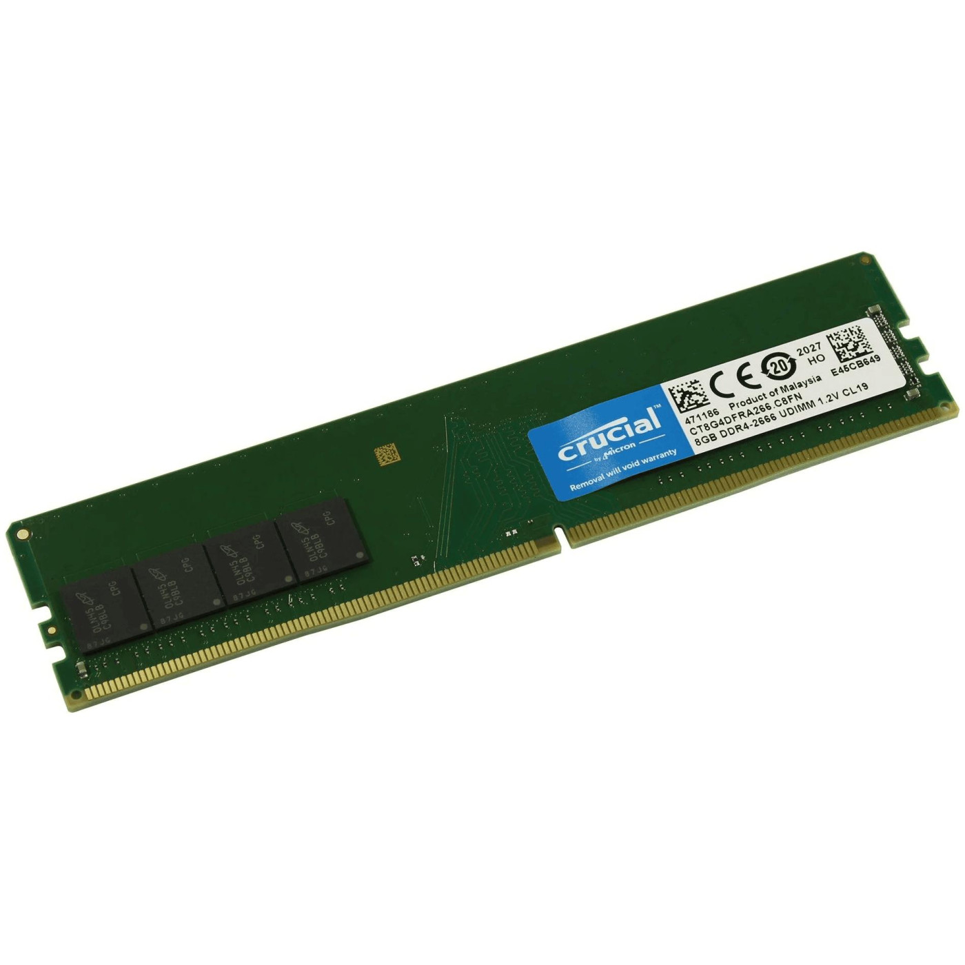 Модуль пам'яті Crucial DDR4 8Gb 2666 MHz (CT8G4DFRA266.C8FN) Б/в