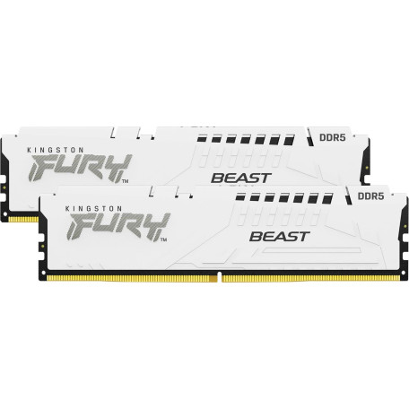 Модуль пам'яті Kingston Fury DDR5 32Gb (2x16) 6000MHz Beast White EXPO/XMP (KF560C36BWE2K2-32)