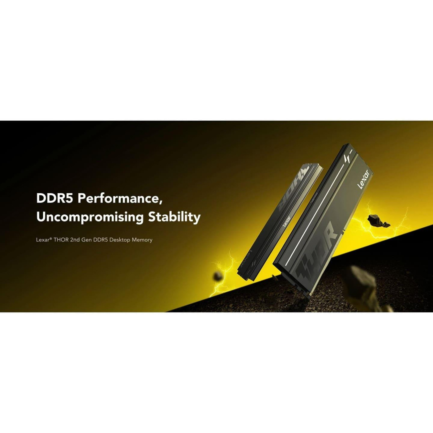 Модуль пам'яті Lexar DDR5 16GB (2x8) THOR 2.0 6000Mhz Black (LD5U08G60C380V-RGD)