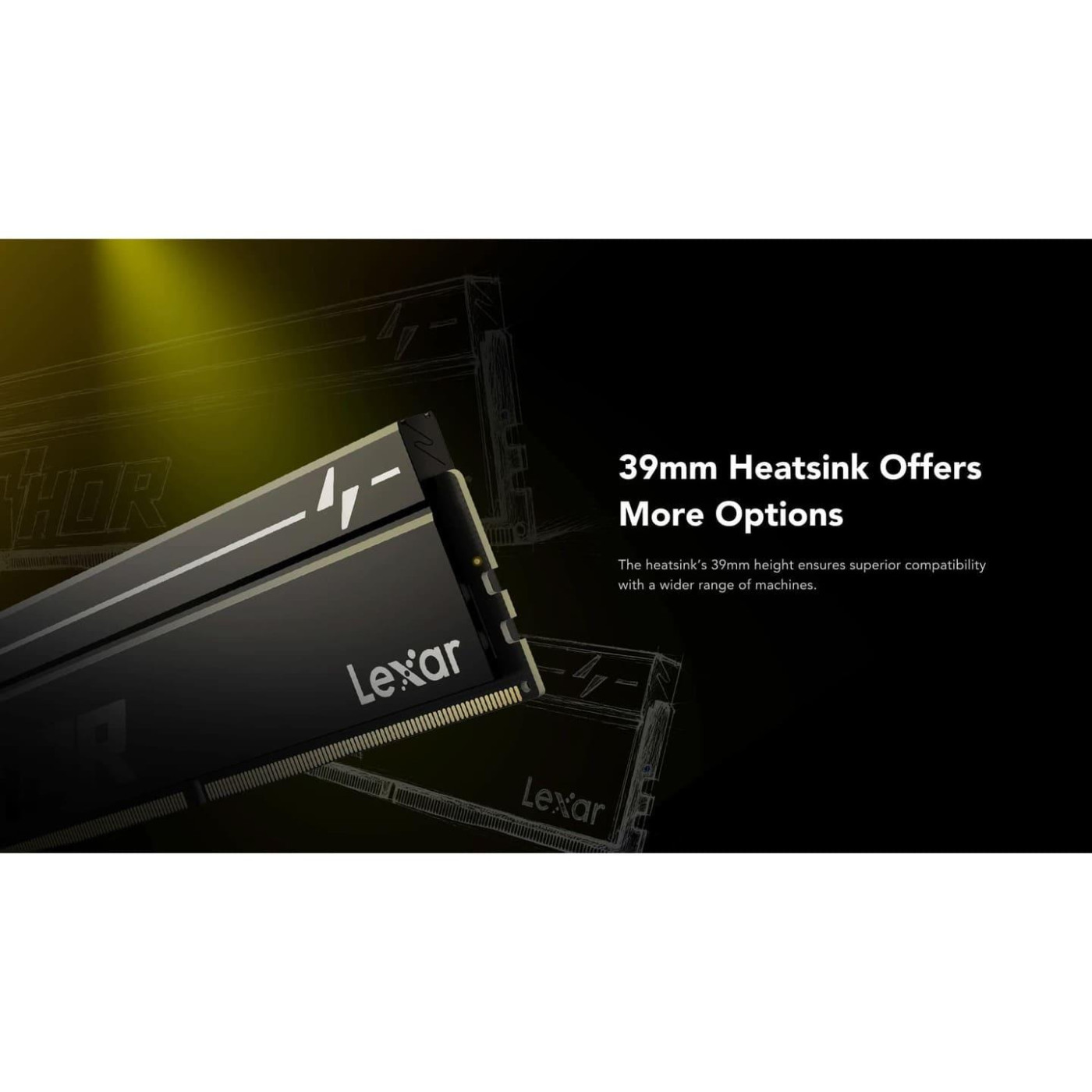 Модуль пам'яті Lexar DDR5 16GB (2x8) THOR 2.0 6000Mhz Black (LD5U08G60C380V-RGD)