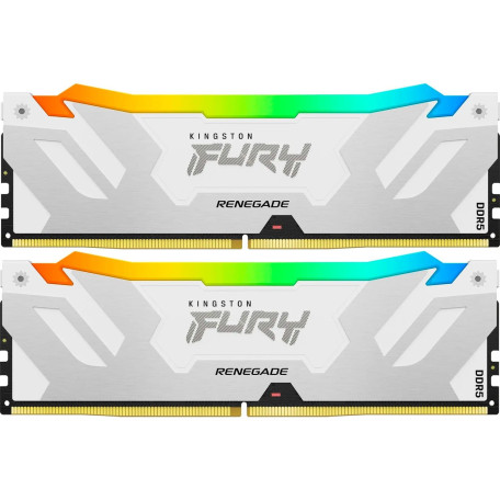 Модуль пам'яті Kingston DDR5 48GB (2x24) Fury 8000Mhz Renegade RGB White (KF580C38RWAK2-48)
