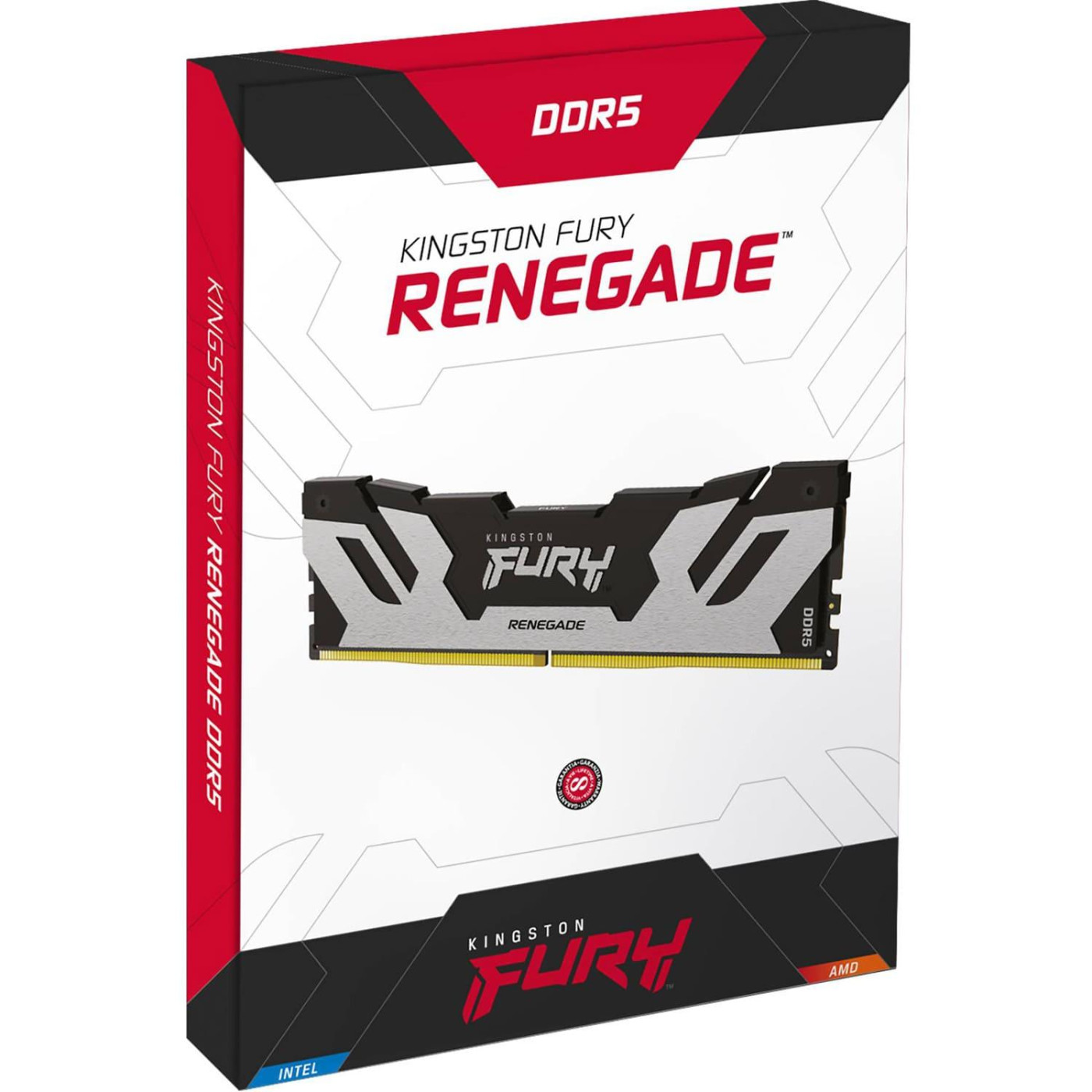 Модуль пам'яті Kingston DDR5 48GB (2x24) Fury 8000Mhz Renegade Silver (KF580C38RSK2-48)
