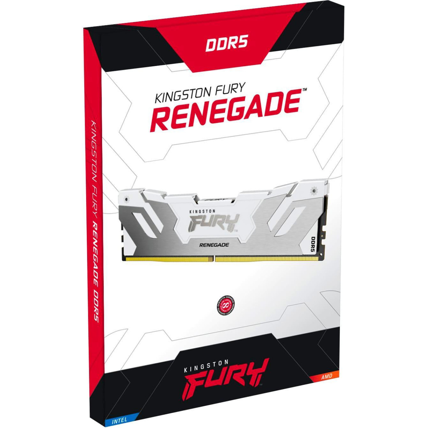 Модуль пам'яті Kingston DDR5 48GB (2x24) Fury 8000Mhz Renegade White (KF580C38RWK2-48)