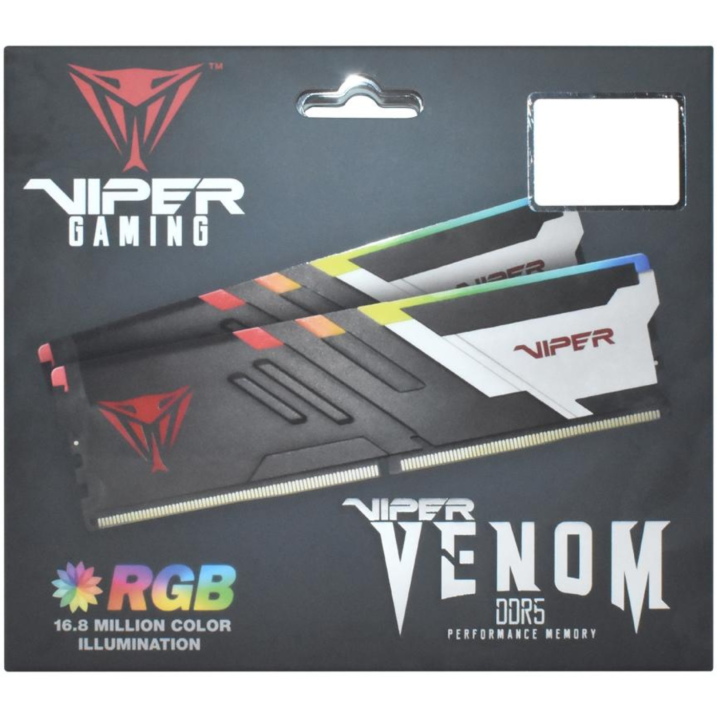 Модуль пам'яті Patriot DDR5 64GB (2x32) Viper 6000Mhz Venom RGB (PVVR564G600C30K)