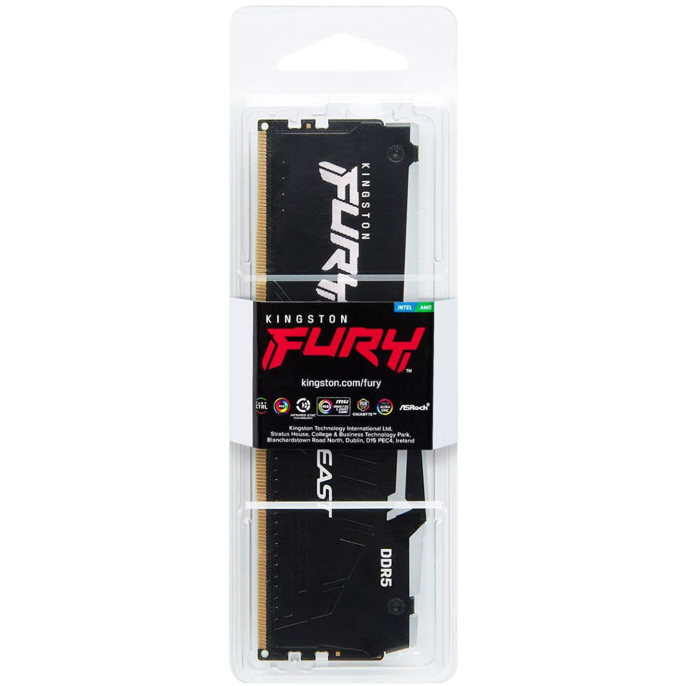 Модуль памяти Kingston Fury DDR5 32Gb 5200MHz Beast Black RGB (KF552C40BBA-32)
