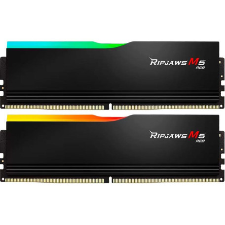 Модуль пам'яті G.Skill DDR5 32GB (2x16) Ripjaws M5 6400MHz RGB Black XMP (F5-6400J3239G16GX2-RM5RK)