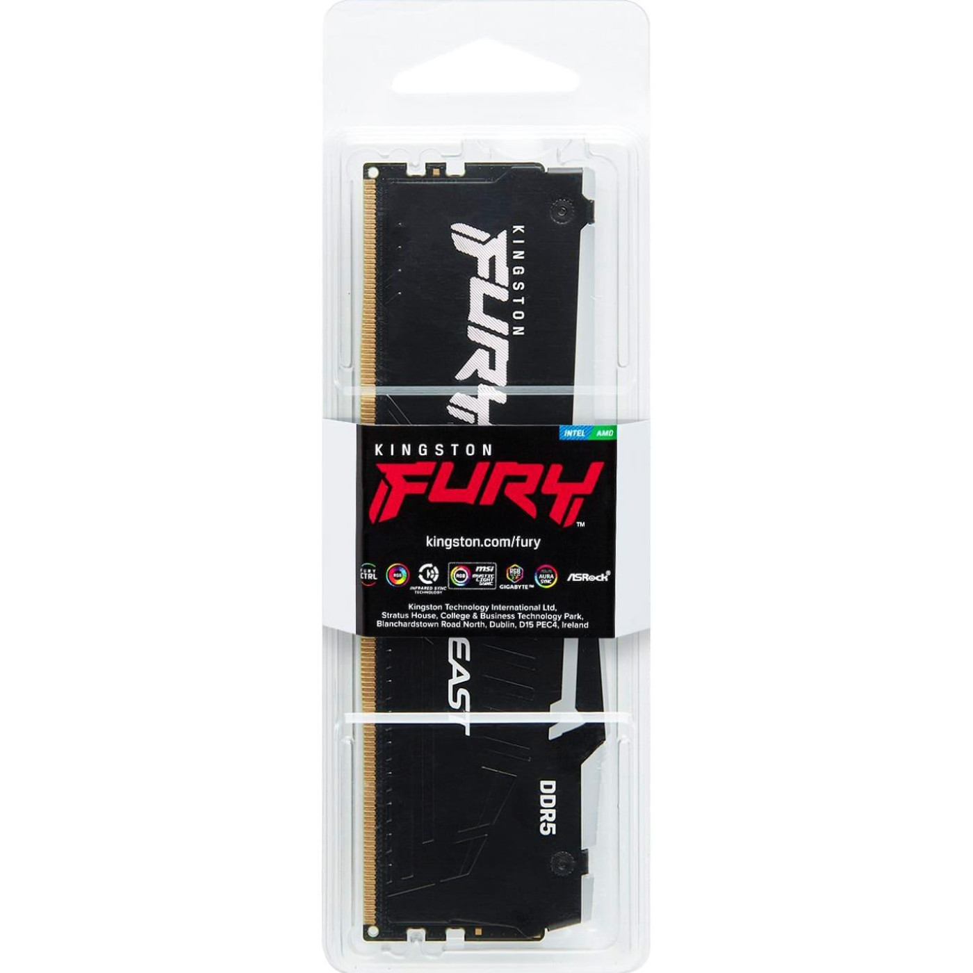 Модуль памяти Kingston Fury DDR5 16GB 6400MHz Beast RGB EXPO (KF564C32BBEA-16)
