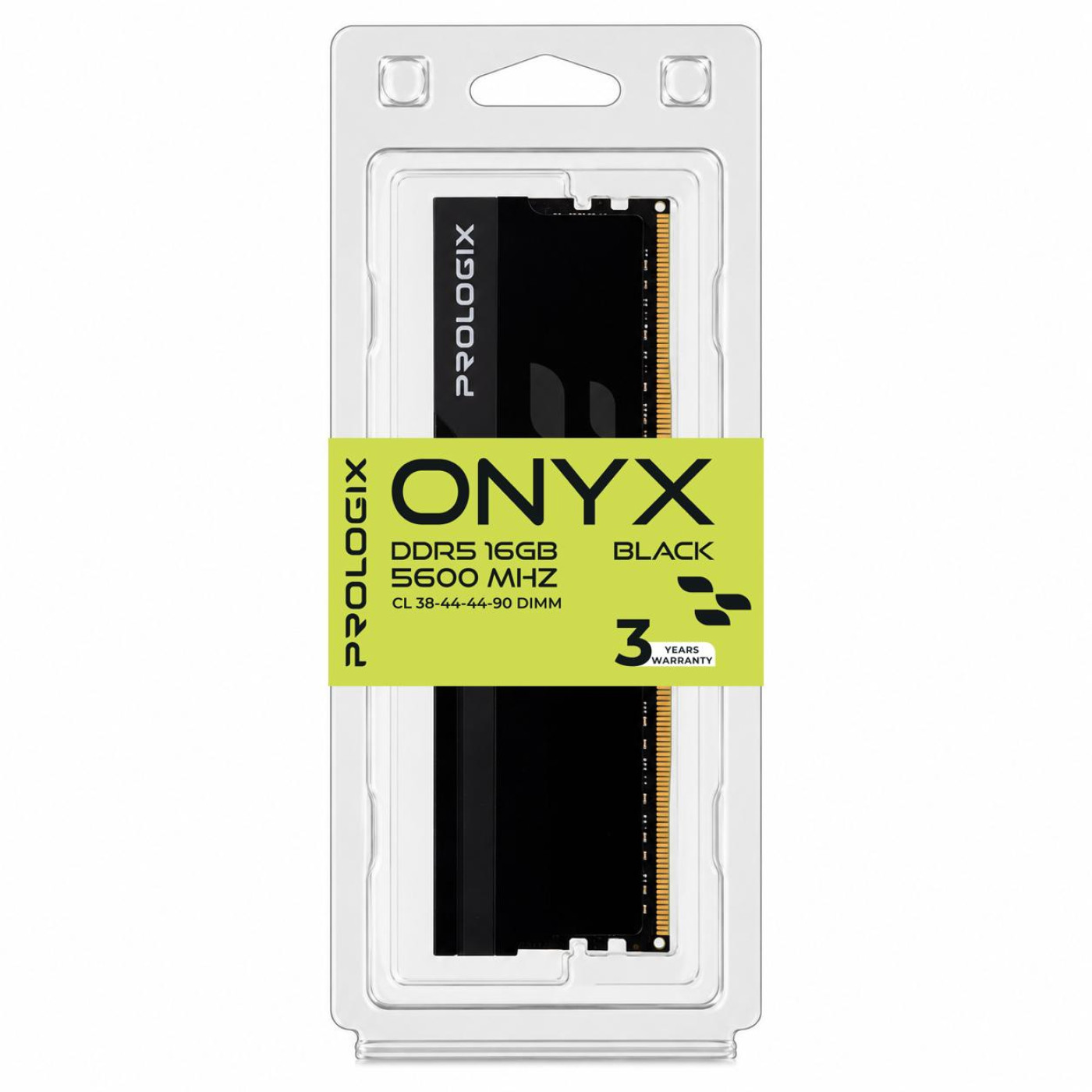 Модуль пам'яті ProLogix DDR5 16GB Onyx 5600Mhz Black (PRO16GB5600YB5)