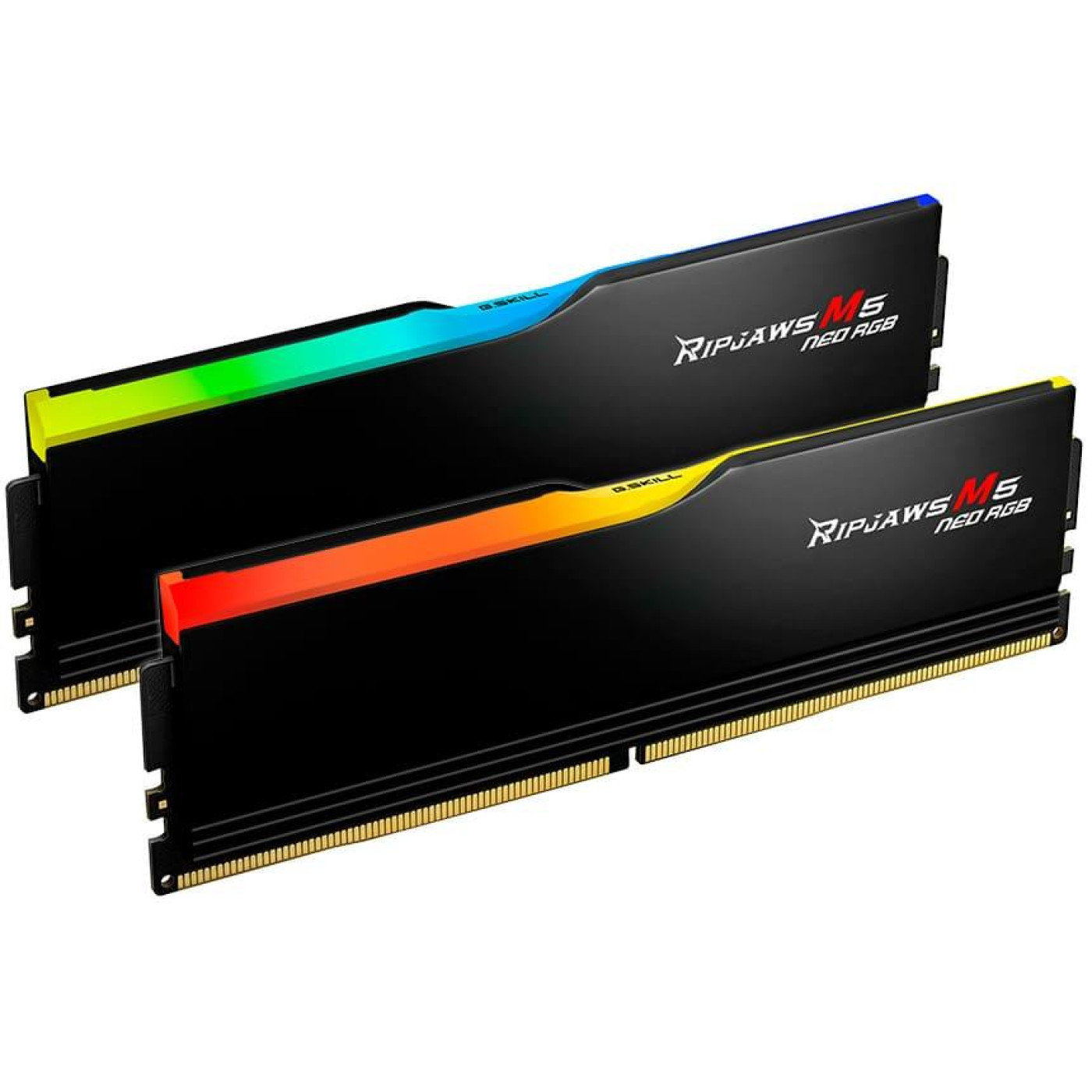 Модуль пам'яті G.Skill DDR5 32GB (2x16) Ripjaws M5 Neo 6000Mhz RGB Black AMD EXPO (F5-6000J3038F16GX2-RM5NRK)