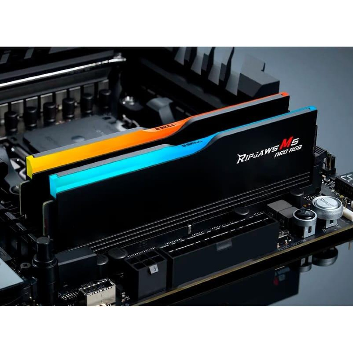 Модуль пам'яті G.Skill DDR5 32GB (2x16) Ripjaws M5 Neo 6000Mhz RGB Black AMD EXPO (F5-6000J3038F16GX2-RM5NRK)