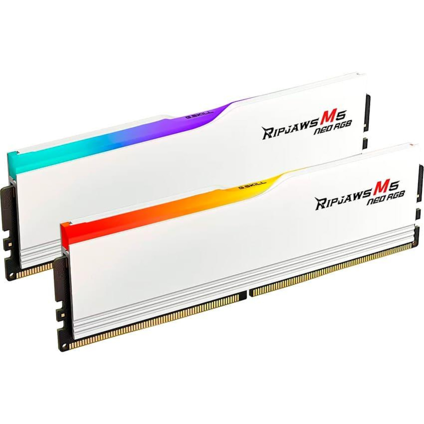Модуль пам'яті G.Skill DDR5 32GB (2x16) Ripjaws M5 Neo RGB White 6000Mhz AMD EXPO (F5-6000J2836G16GX2-RM5NRW)