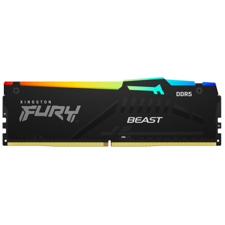 Модуль памяти Kingston Fury DDR5 16GB Beast 5600MHz Black RGB AMD EXPO (KF556C36BBEA-16)