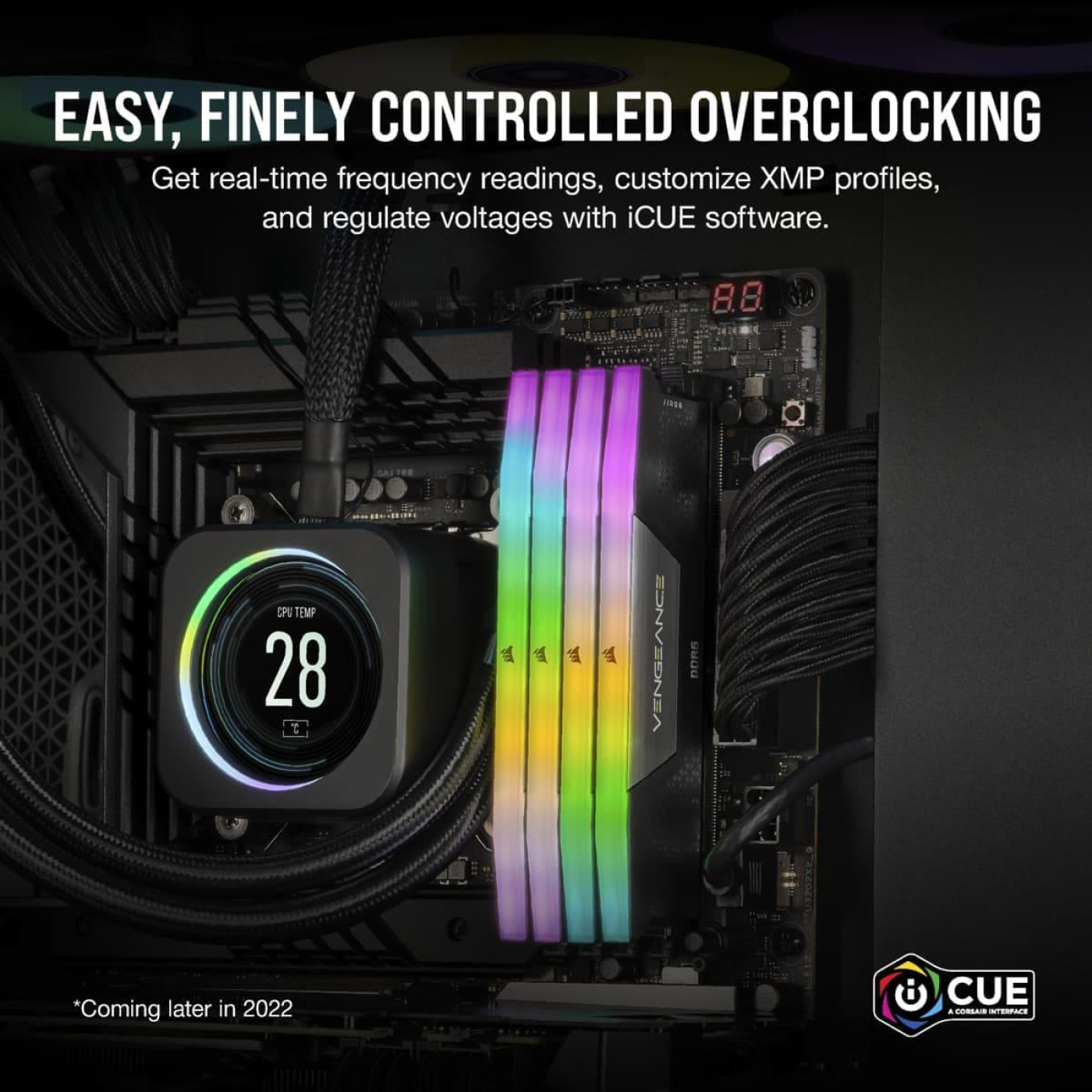 Модуль пам'яті Corsair DDR5 64GB (2x32) 5600 Vengeance RGB Black (CMH64GX5M2B5600C36) Б/в