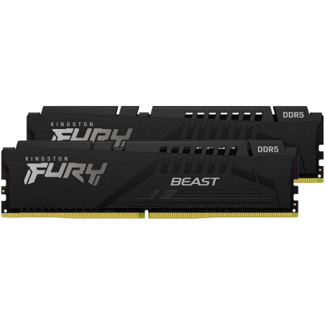 Модуль памяти Kingston Fury DDR5 16GB (2x8) 6000MHz Beast Black EXPO (KF560C36BBEK2-16)