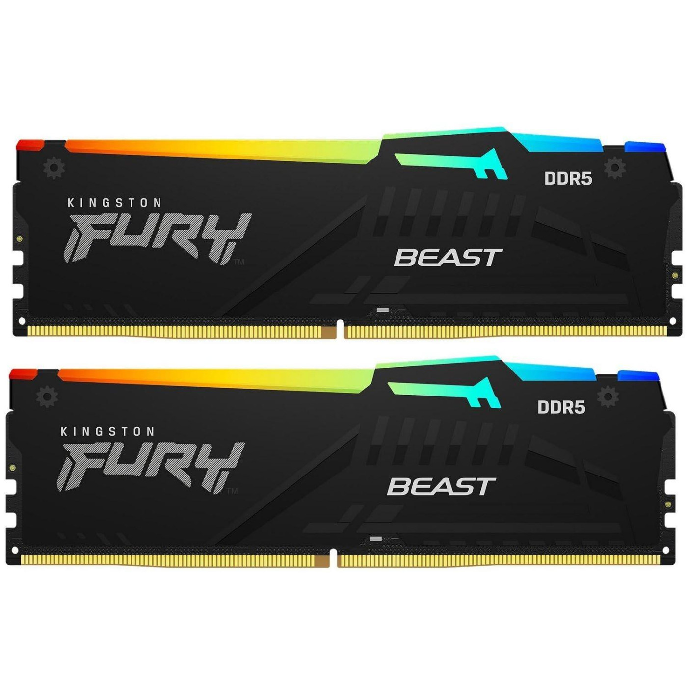 Модуль пам'яті Kingston Fury DDR5 64GB (2x32) 5600MHz Beast RGB (KF556C36BBEAK2-64)