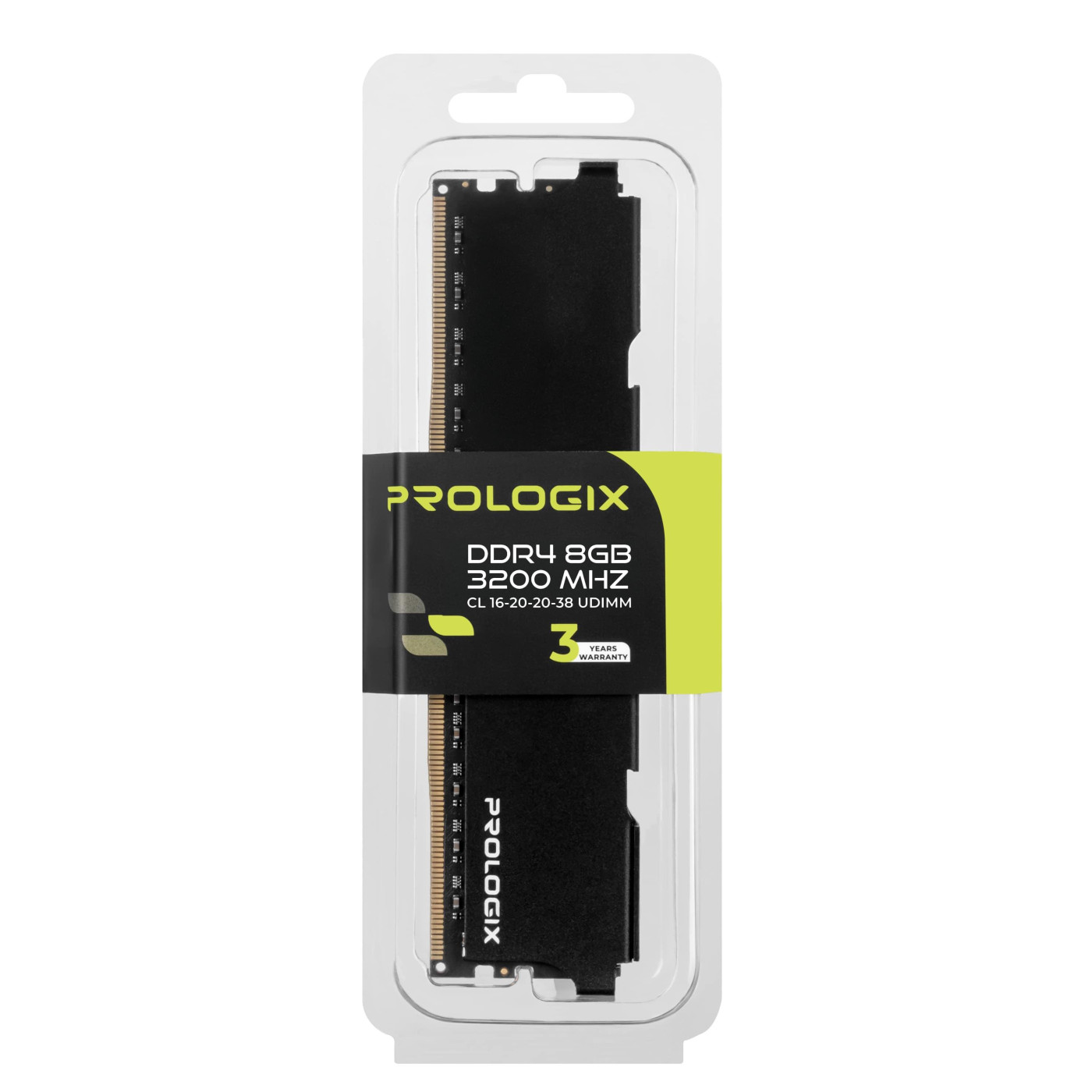 Модуль памяти ProLogix DDR4 8GB 3200Mhz Black (PRO8GB3200B4)
