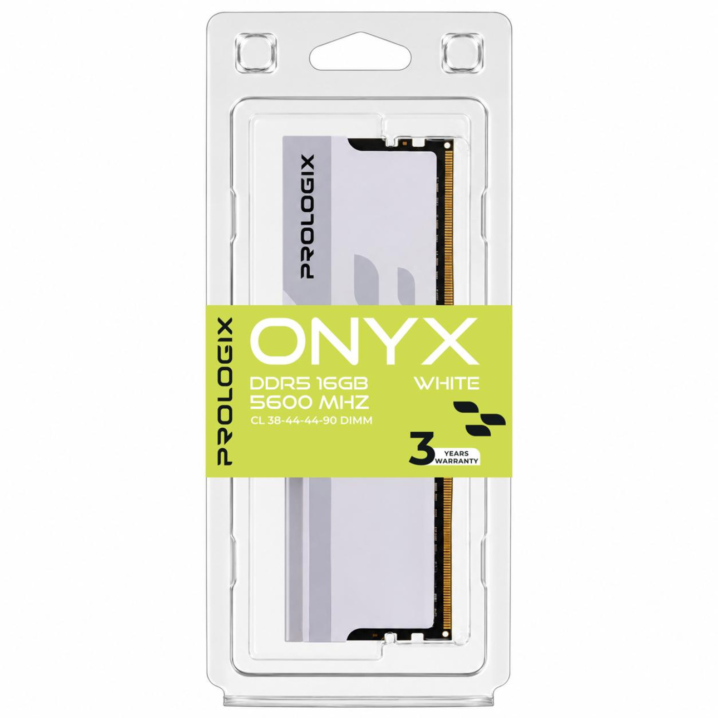 Модуль пам'яті ProLogix DDR5 16GB Onyx 5600Mhz White (PRO16GB5600YW5)