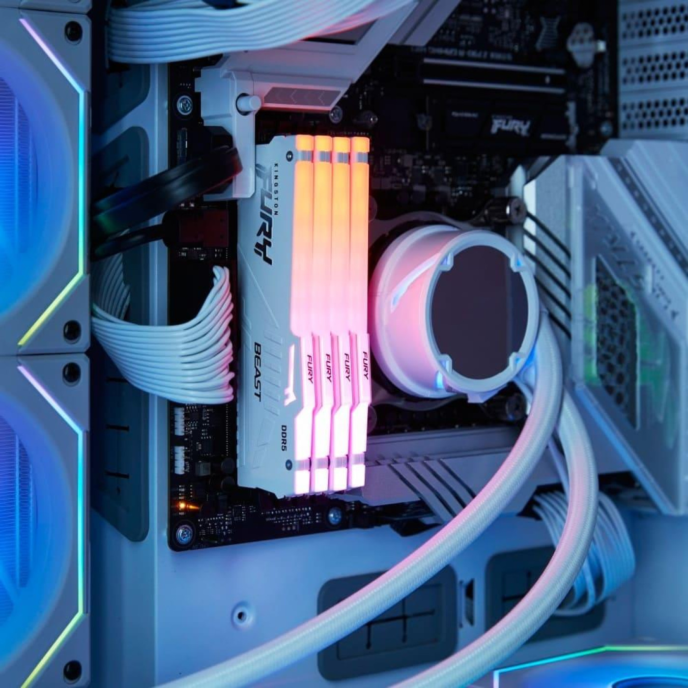 Модуль пам'яті Kingston Fury DDR5 32GB (2x16) 6000MHz Beast RGB AMD EXPO/XMP 3.0 White (KF560C36BWE2AK2-32) U1