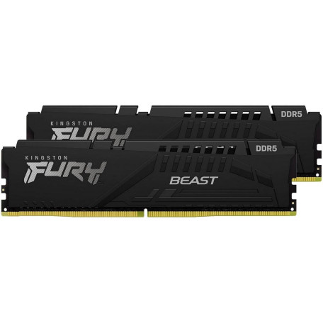 Модуль памяти Kingston Fury DDR5 16GB (2x8) 5600MHz Beast Black EXPO (KF556C36BBEK2-16)