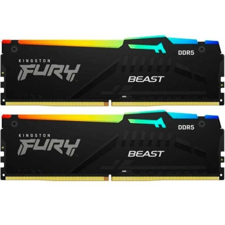 Модуль памяти Kingston Fury DDR5 16GB (2x8) 5600MHz Beast RGB EXPO (KF556C36BBEAK2-16)