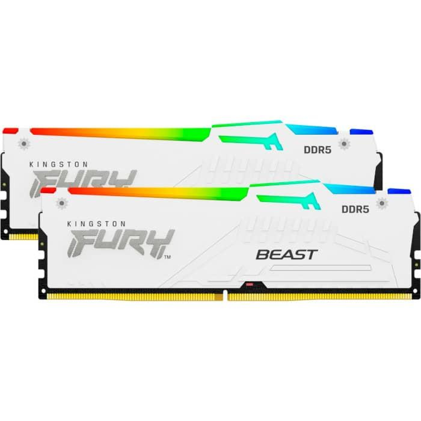 Модуль пам'яті Kingston Fury DDR5 32GB (2x16) 5600MHz Beast White RGB EXPO (KF556C36BWEAK2-32)