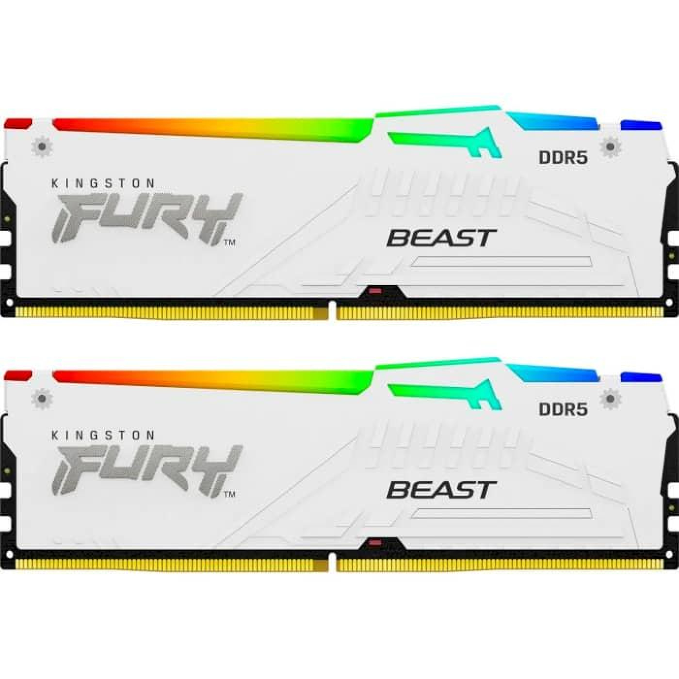 Модуль пам'яті Kingston Fury DDR5 32GB (2x16) 5600MHz Beast White RGB EXPO (KF556C36BWEAK2-32)