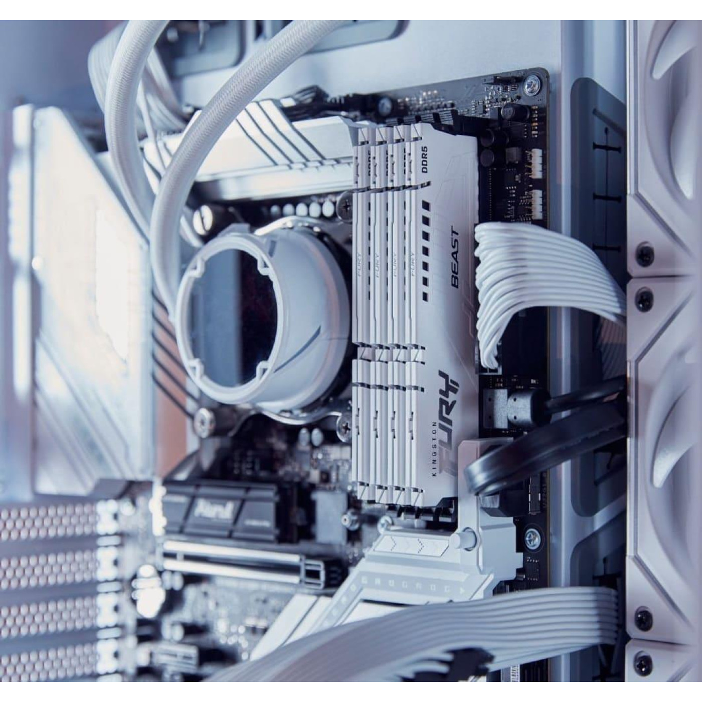 Модуль пам'яті Kingston Fury DDR5 64GB (2x32) FURY Beast White 5200MHz (KF552C40BWK2-64)