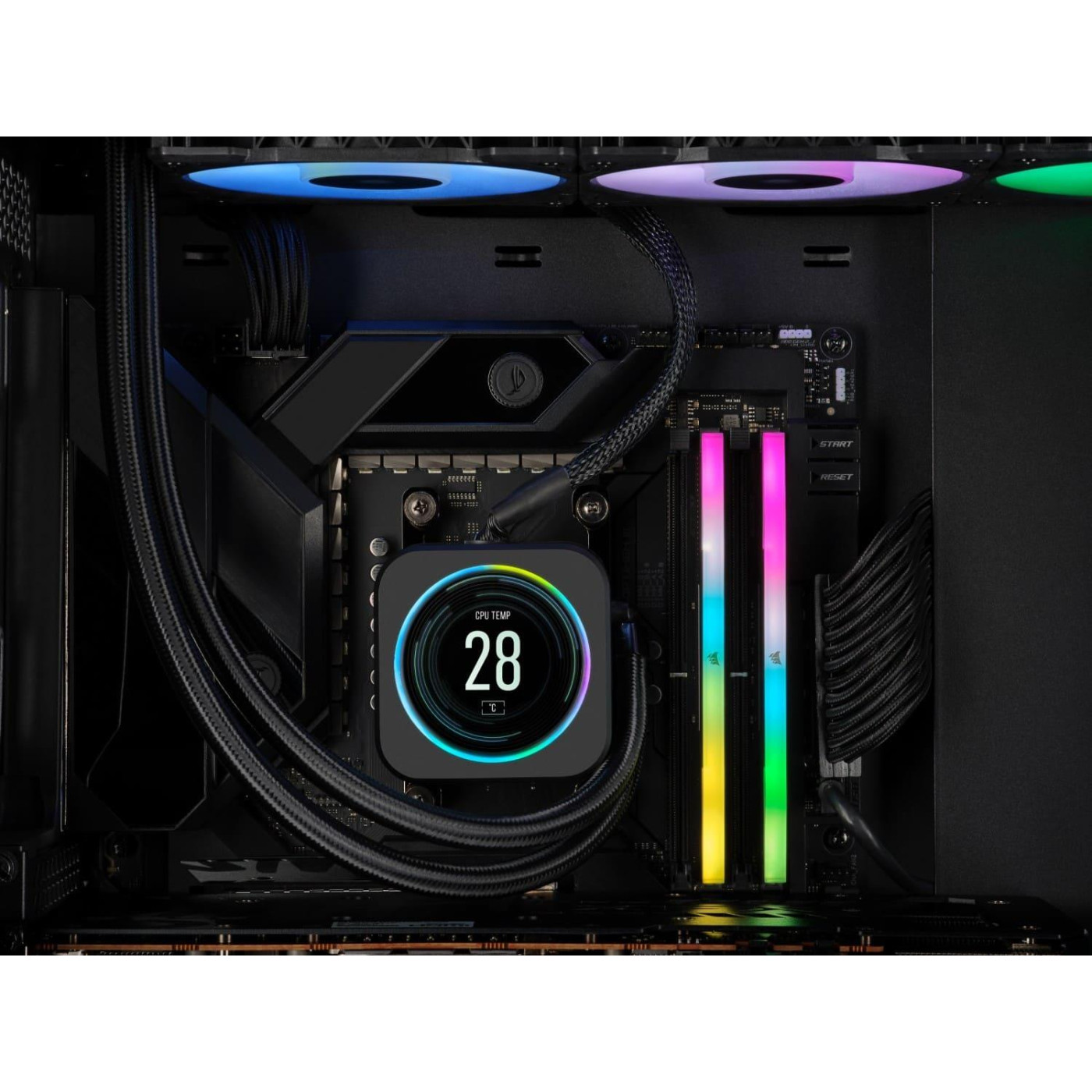 Модуль памяти Corsair DDR5 96GB (2x48) 6400MHz VENGEANCE RGB XMP 3.0 Black Heatspreader (CMH96GX5M2B6400C32)