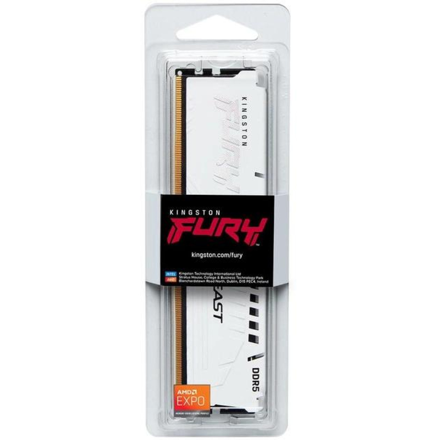 Модуль пам'яті Kingston DDR5 32GB FURY Beast White 6000MHz (KF560C36BWE-32)