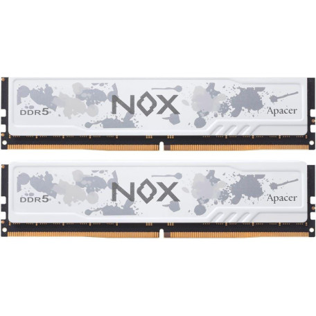 Модуль пам'яті Apacer DDR5 32Gb (2x16) 5600Mhz NOX White (AH5U32G56C522MWAA-2)