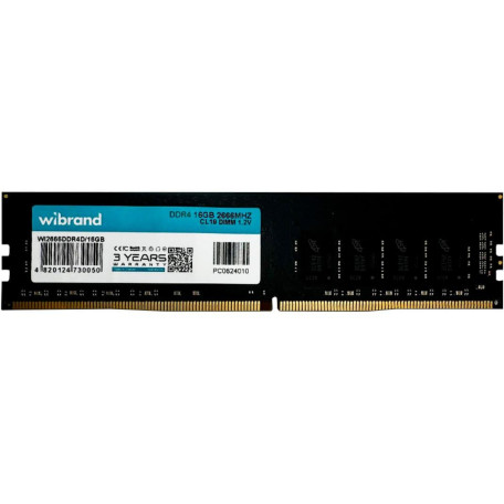 Модуль пам'яті Wibrand DDR4 16GB 2666MHz CL19 (WI2666DDR4D/16GB)