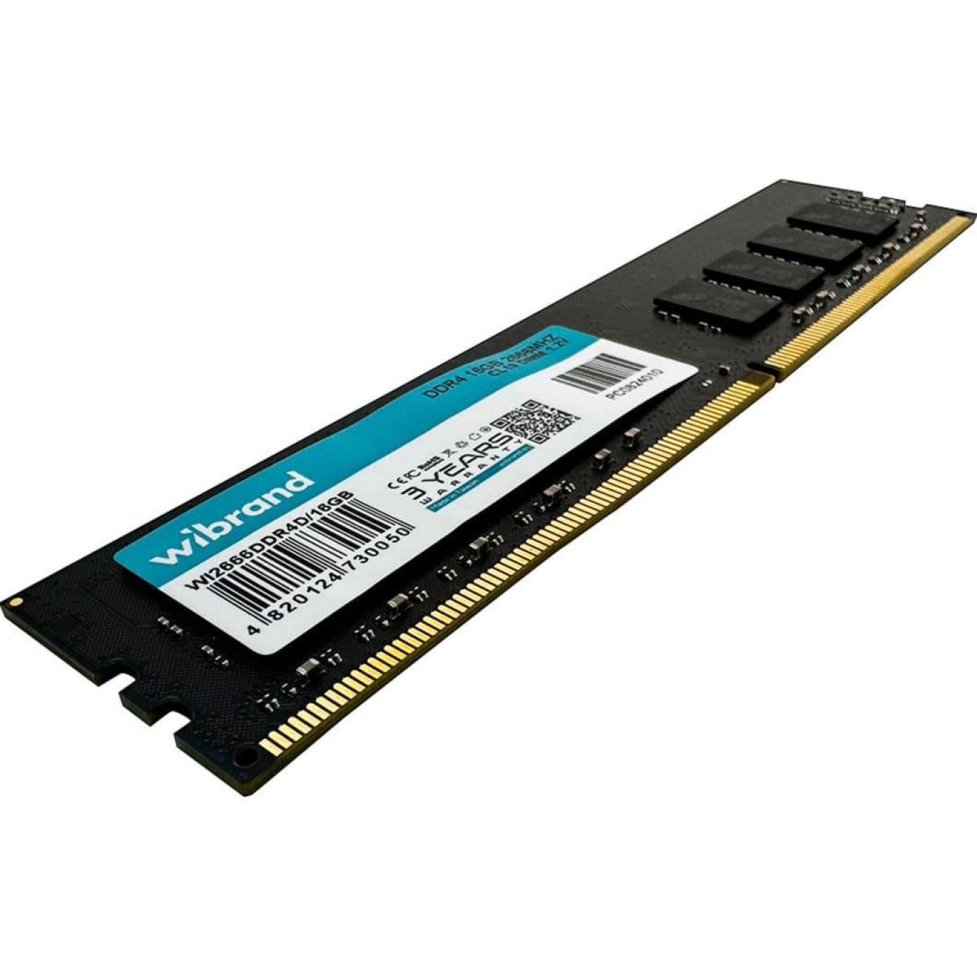 Модуль пам'яті Wibrand DDR4 16GB 2666MHz CL19 (WI2666DDR4D/16GB)