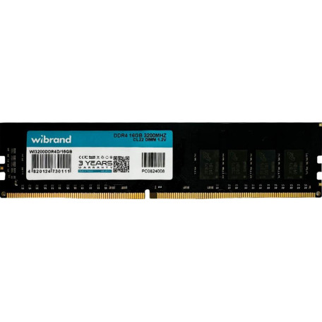 Модуль пам'яті Wibrand DDR4 16GB 3200MHz CL22 (WI3200DDR4D/16GB)
