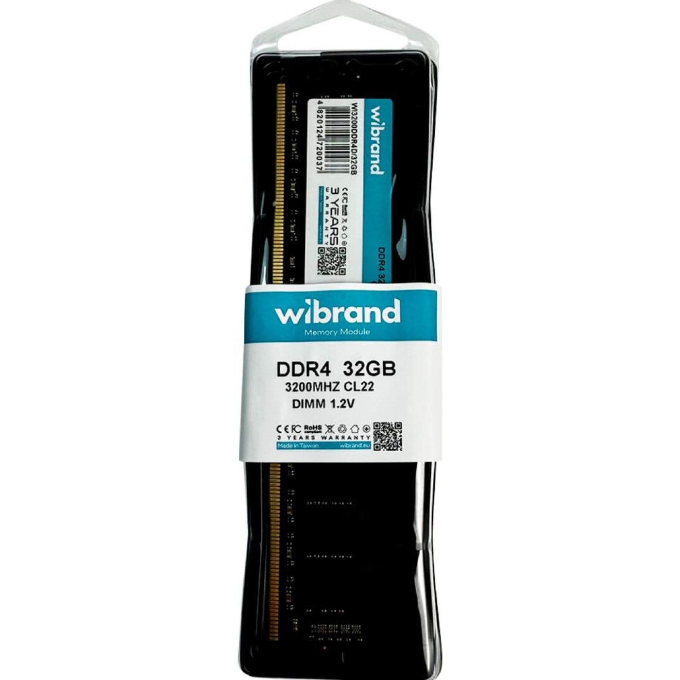 Модуль пам'яті Wibrand DDR4 32GB 3200MHz CL22 (WI3200DDR4D/32GB)