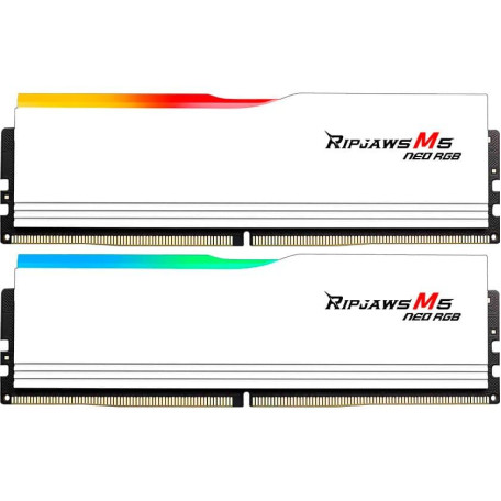Модуль пам'яті G.Skill DDR5 64GB (2x32) Ripjaws M5 6000Mhz Neo RGB White AMD EXPO (F5-6000J3636F32GX2-RM5NRW) U1