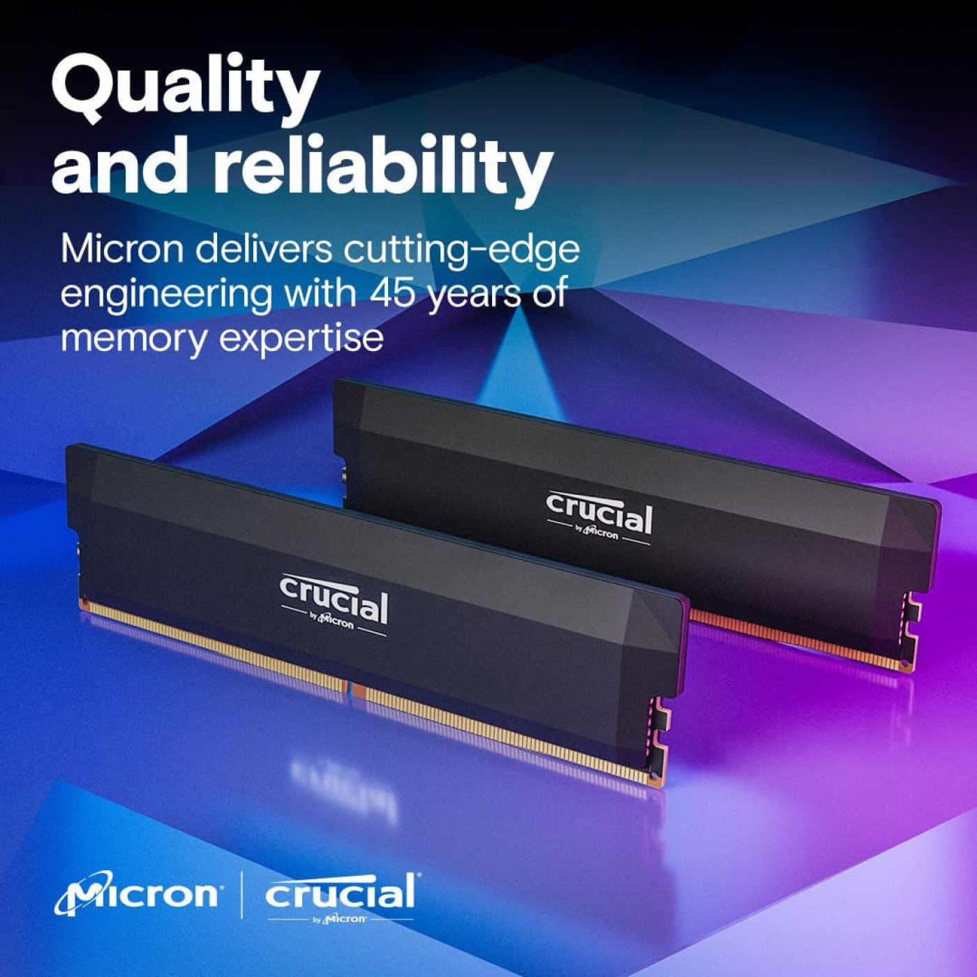 Модуль пам'яті Crucial DDR5 32GB (2x16) Pro 6400Mhz Overclocking EXPO/XMP 3.0 (CP2K16G64C38U5B)