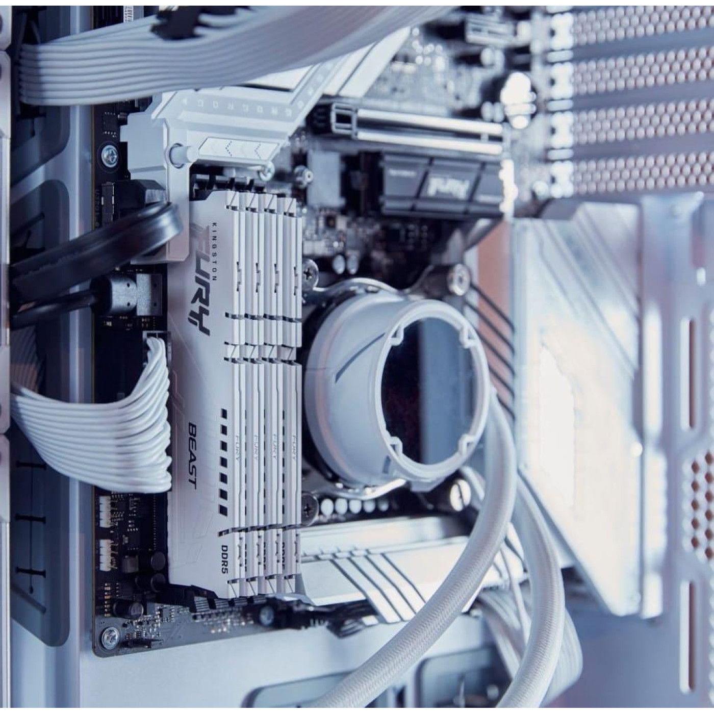 Модуль памяти Kingston Fury DDR5 32GB (2x16) 5200MHz Beast White EXPO (KF552C36BWEK2-32)